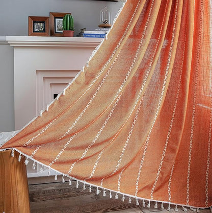 Sutuo Home Orange Boho Curtains - Image 6